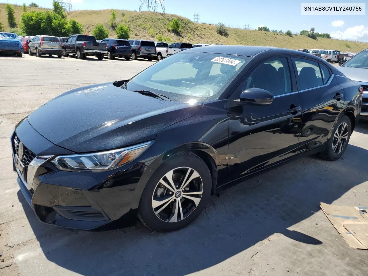 2020 Nissan Sentra Sv VIN: 3N1AB8CV1LY240756 Lot: 62207494