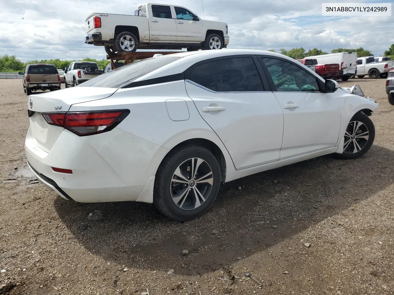 2020 Nissan Sentra Sv VIN: 3N1AB8CV1LY242989 Lot: 71066844