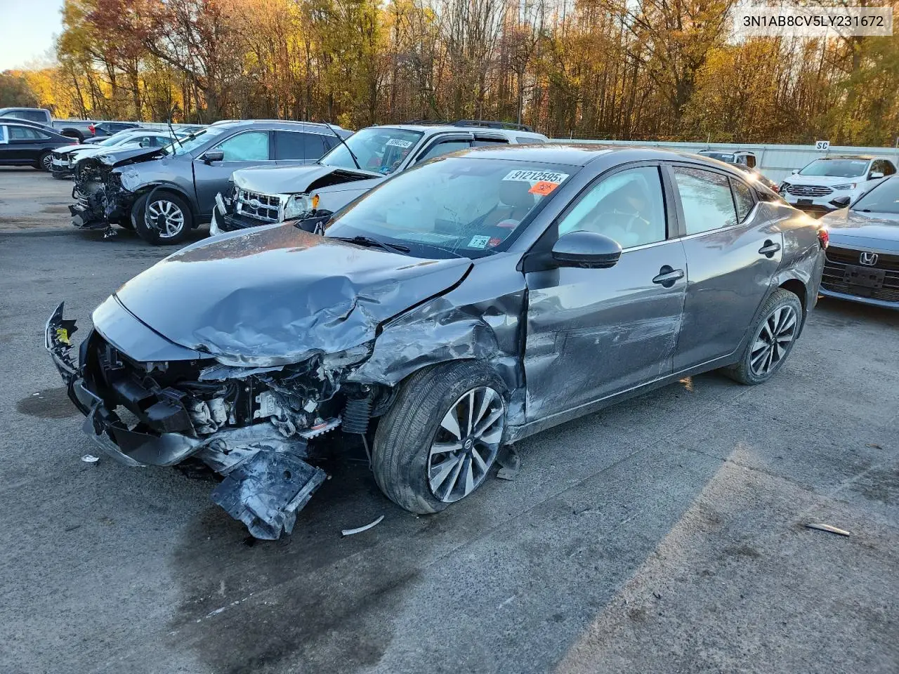 3N1AB8CV5LY231672 2020 Nissan Sentra Sv