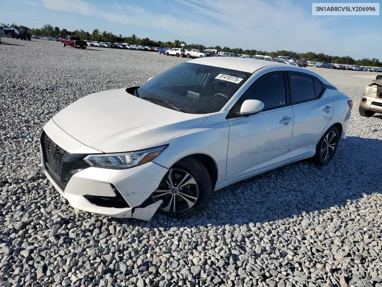 3N1AB8CV5LY206996 2020 Nissan Sentra Sv