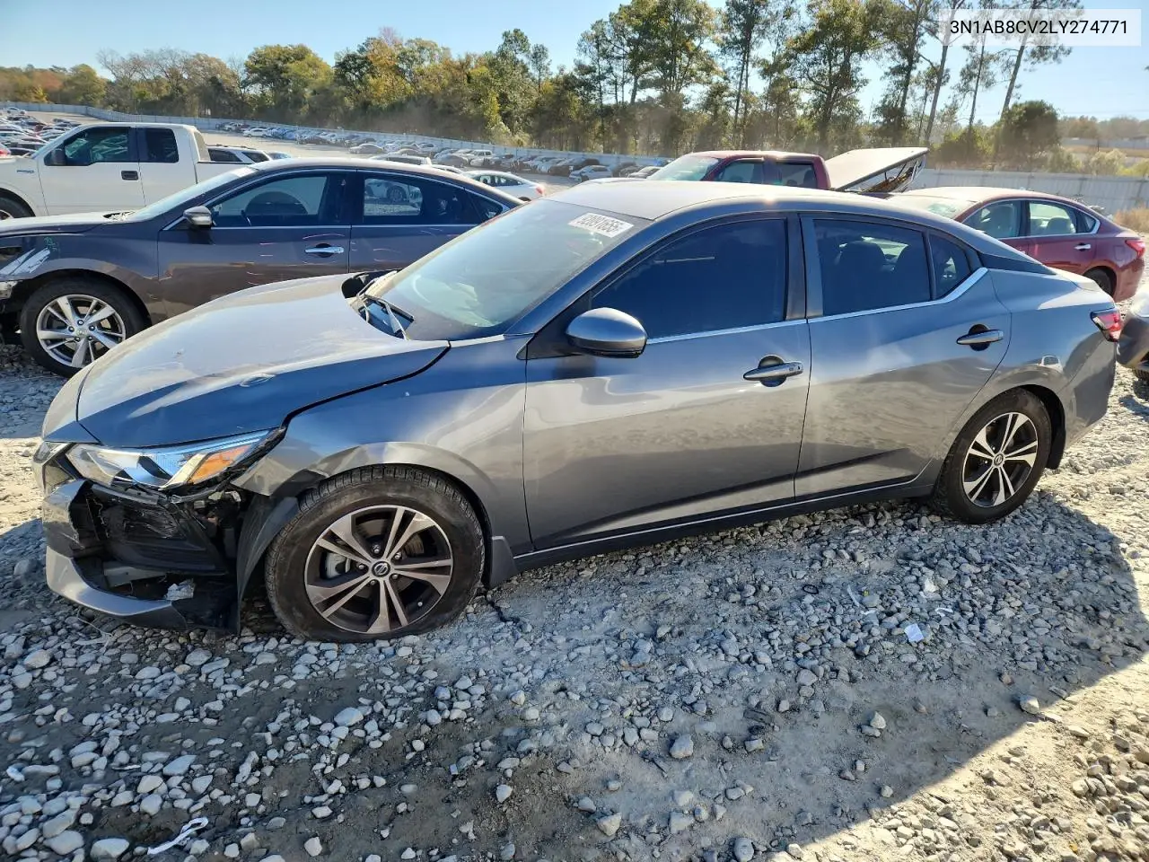 3N1AB8CV2LY274771 2020 Nissan Sentra Sv