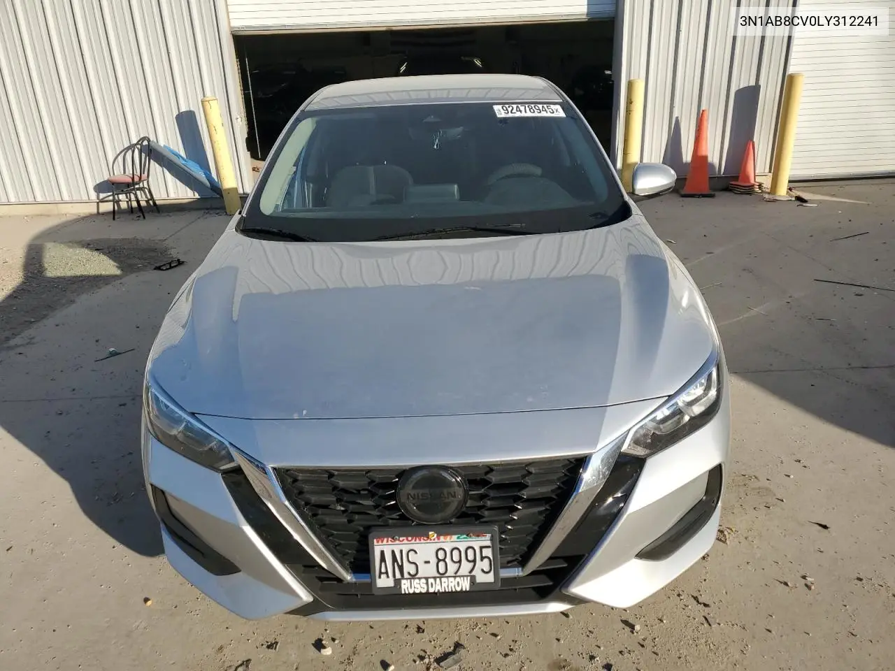 3N1AB8CV0LY312241 2020 Nissan Sentra Sv