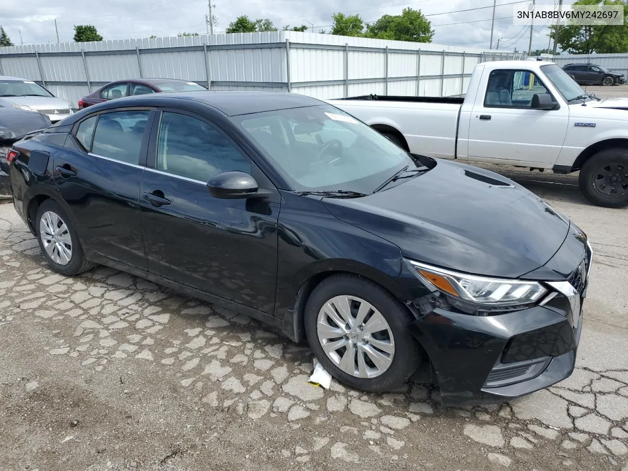 2021 Nissan Sentra S VIN: 3N1AB8BV6MY242697 Lot: 56771994