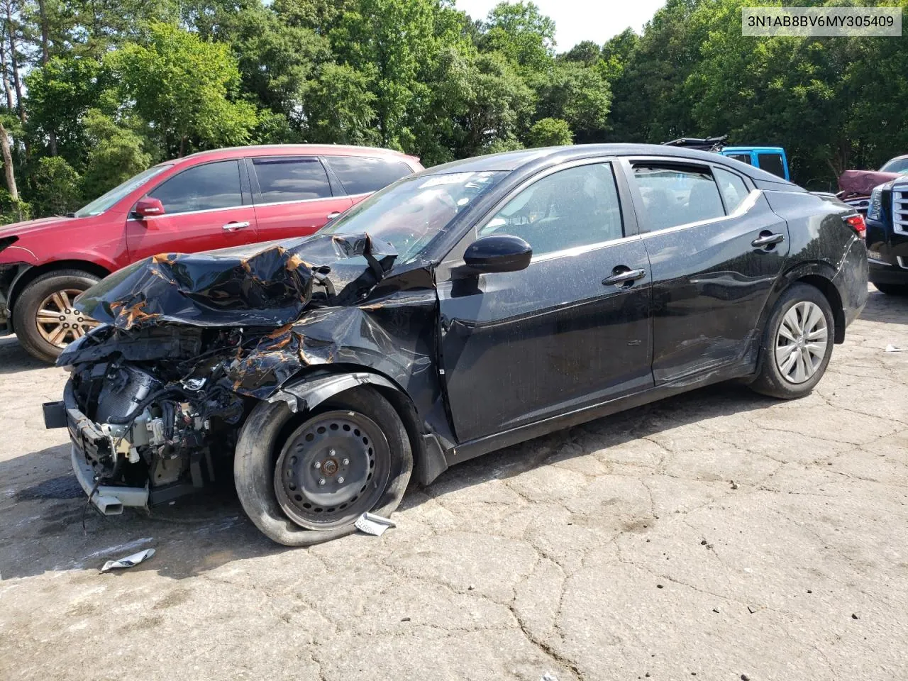 2021 Nissan Sentra S VIN: 3N1AB8BV6MY305409 Lot: 57127204