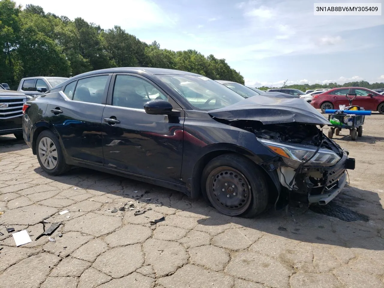 2021 Nissan Sentra S VIN: 3N1AB8BV6MY305409 Lot: 57127204