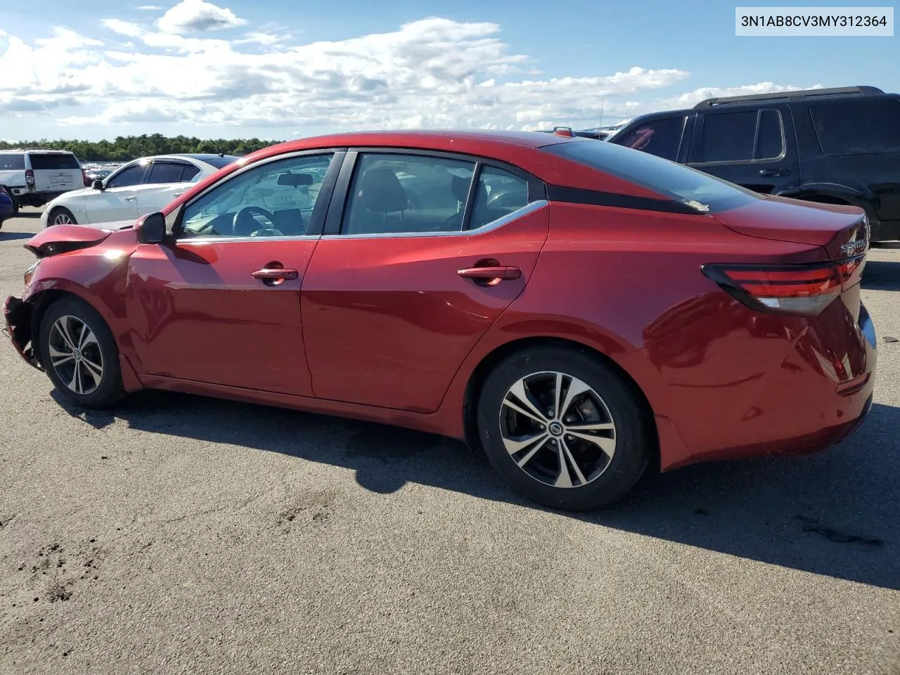 2021 Nissan Sentra Sv VIN: 3N1AB8CV3MY312364 Lot: 61382424