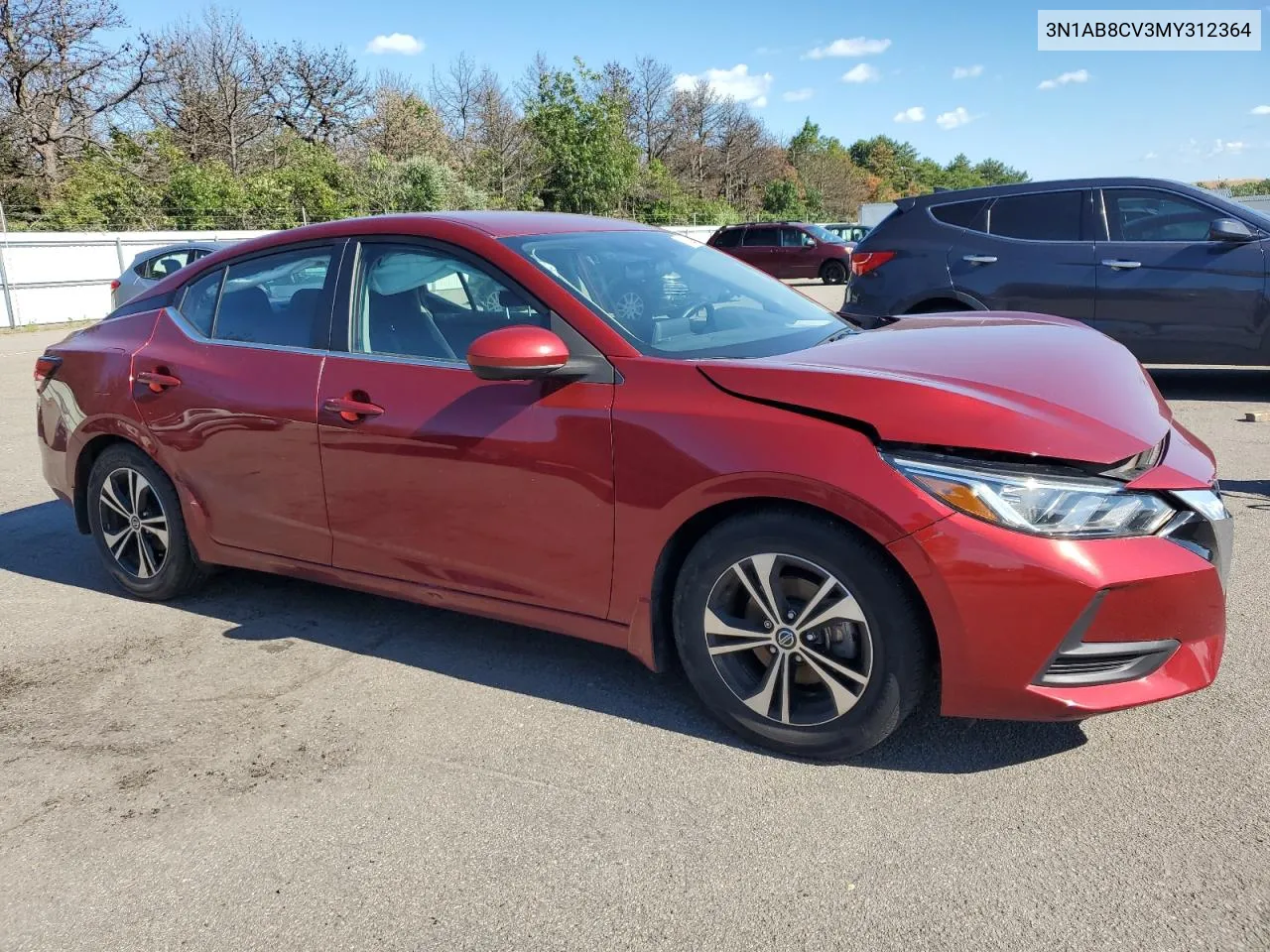 2021 Nissan Sentra Sv VIN: 3N1AB8CV3MY312364 Lot: 61382424