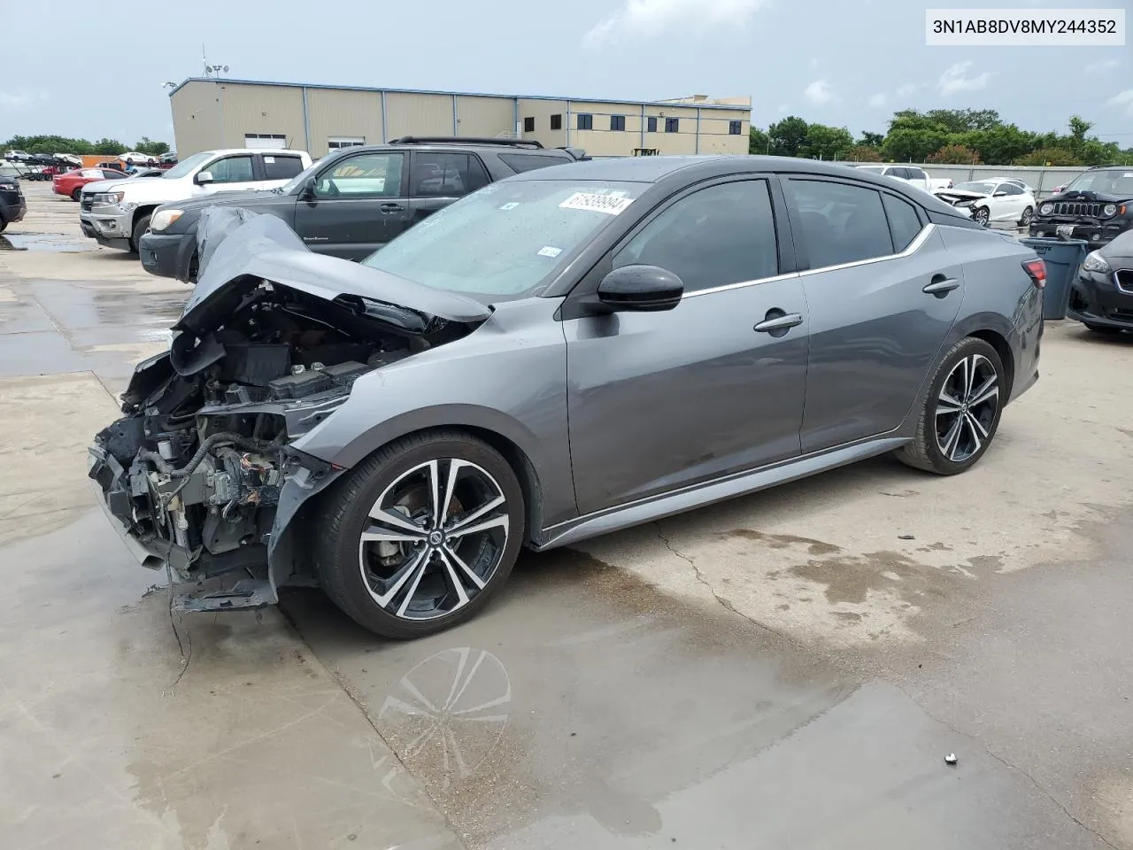 2021 Nissan Sentra Sr VIN: 3N1AB8DV8MY244352 Lot: 61939994