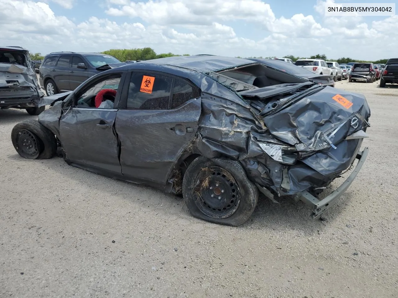 2021 Nissan Sentra S VIN: 3N1AB8BV5MY304042 Lot: 65218404