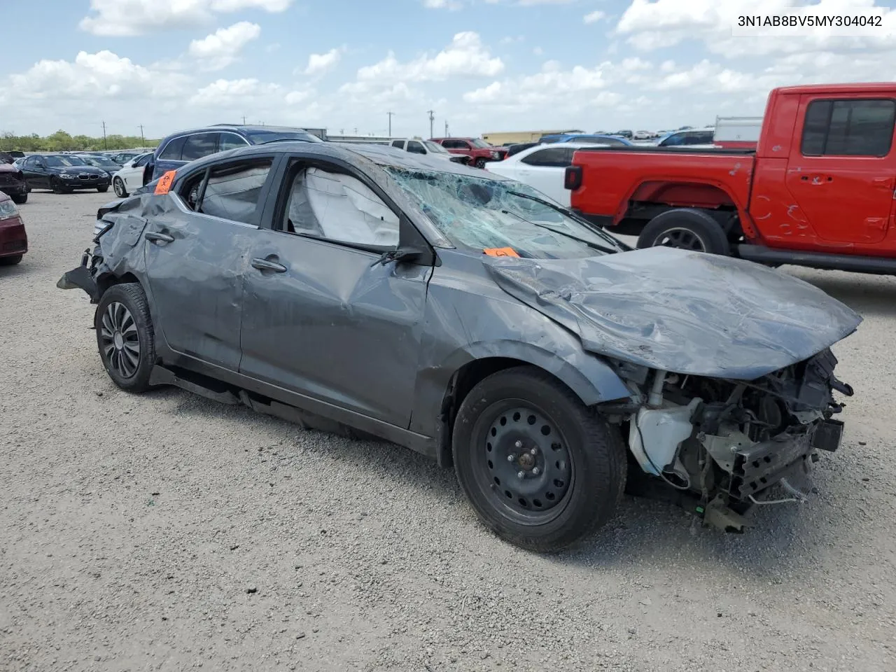 2021 Nissan Sentra S VIN: 3N1AB8BV5MY304042 Lot: 65218404