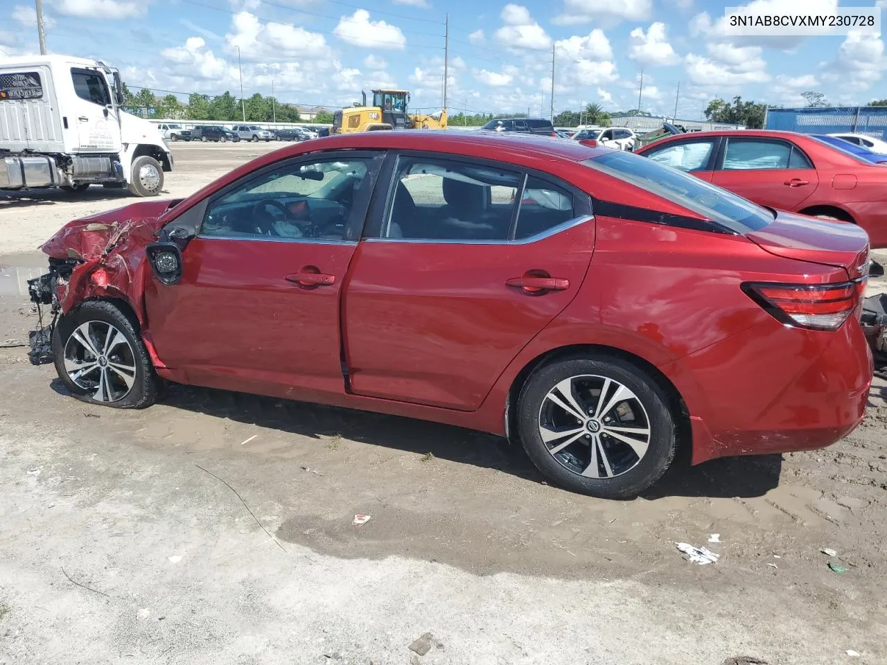 3N1AB8CVXMY230728 2021 Nissan Sentra Sv