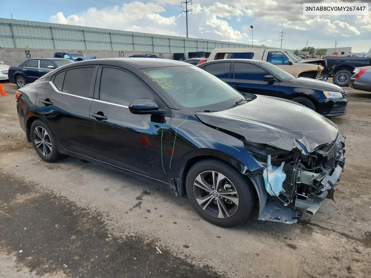 3N1AB8CV0MY267447 2021 Nissan Sentra Sv