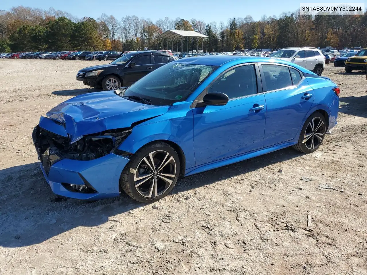 3N1AB8DV0MY302244 2021 Nissan Sentra Sr