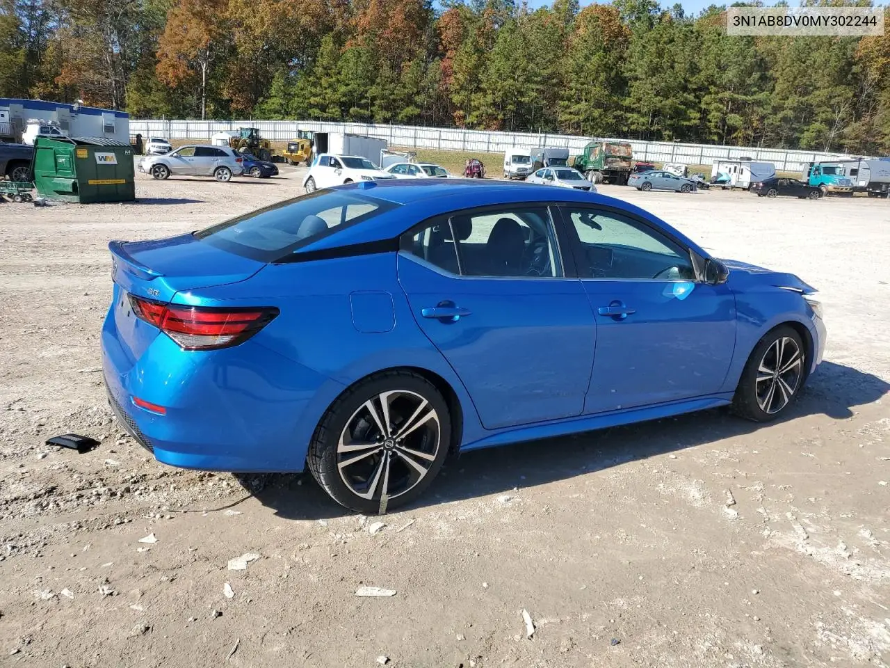 3N1AB8DV0MY302244 2021 Nissan Sentra Sr