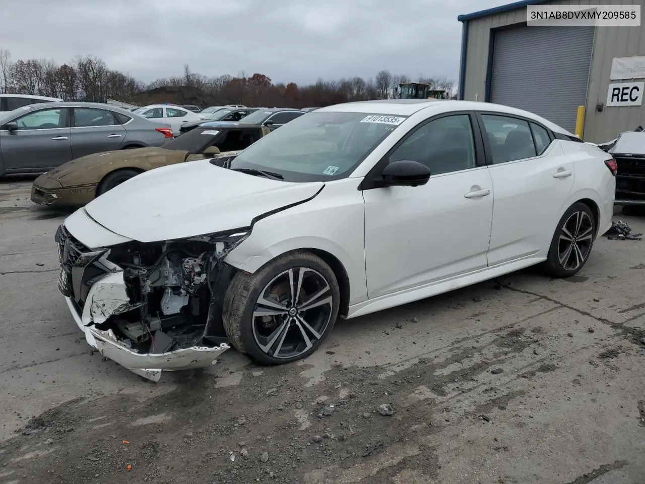 3N1AB8DVXMY209585 2021 Nissan Sentra Sr
