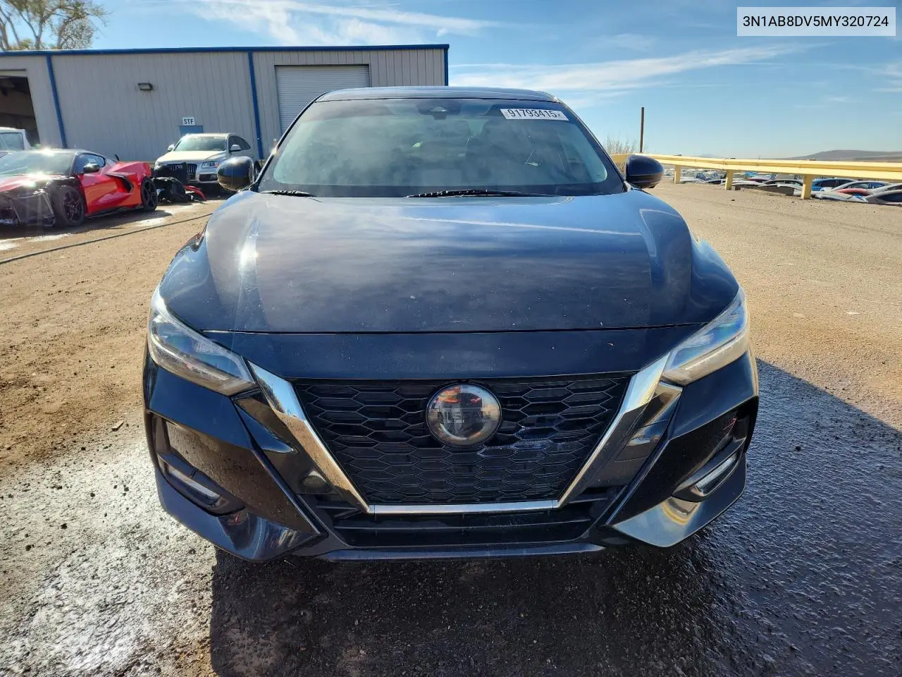 3N1AB8DV5MY320724 2021 Nissan Sentra Sr