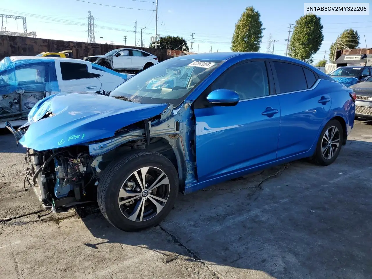 3N1AB8CV2MY322206 2021 Nissan Sentra Sv