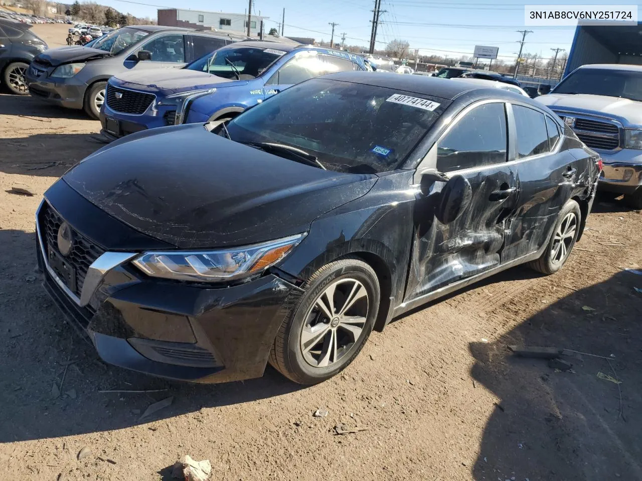 3N1AB8CV6NY251724 2022 Nissan Sentra Sv