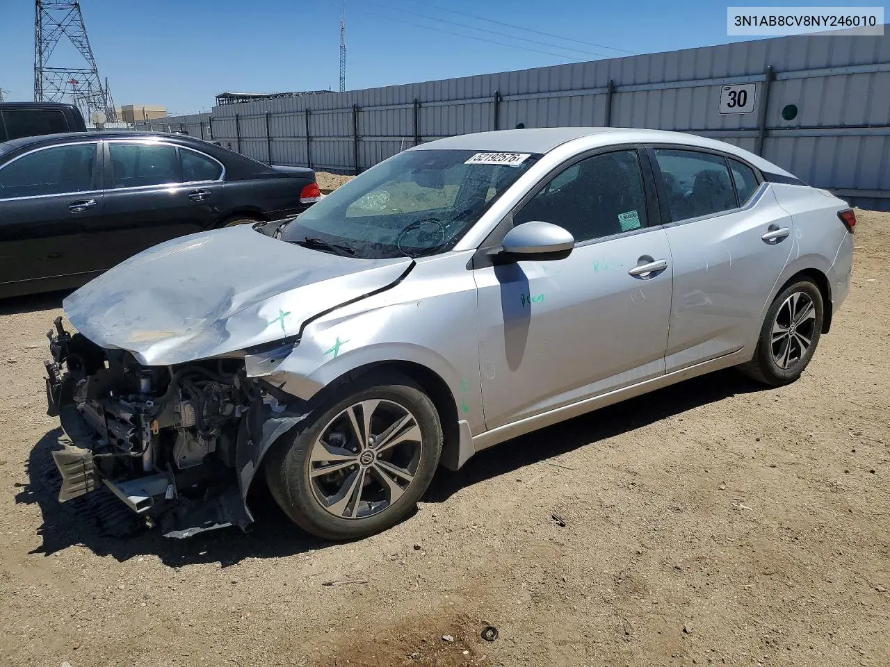 3N1AB8CV8NY246010 2022 Nissan Sentra Sv