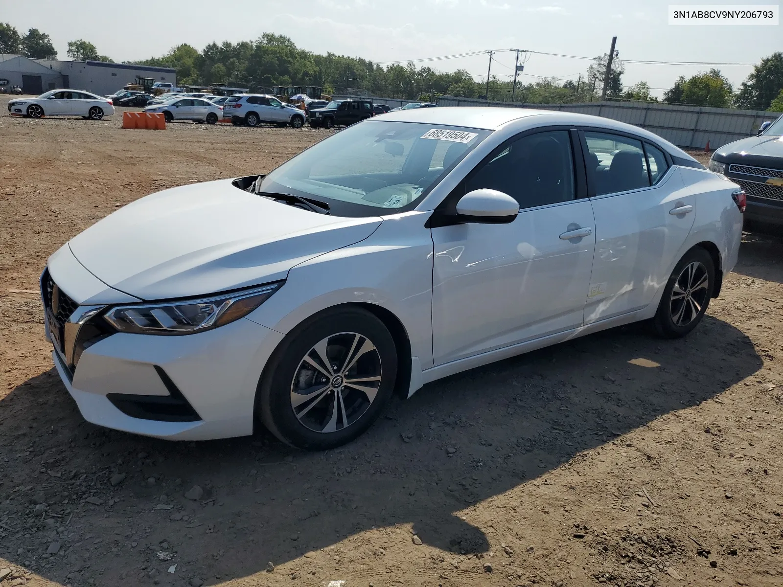 2022 Nissan Sentra Sv VIN: 3N1AB8CV9NY206793 Lot: 68519504