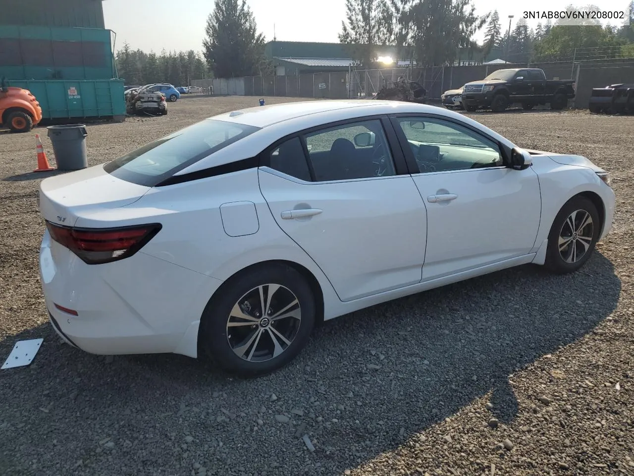 2022 Nissan Sentra Sv VIN: 3N1AB8CV6NY208002 Lot: 69949874