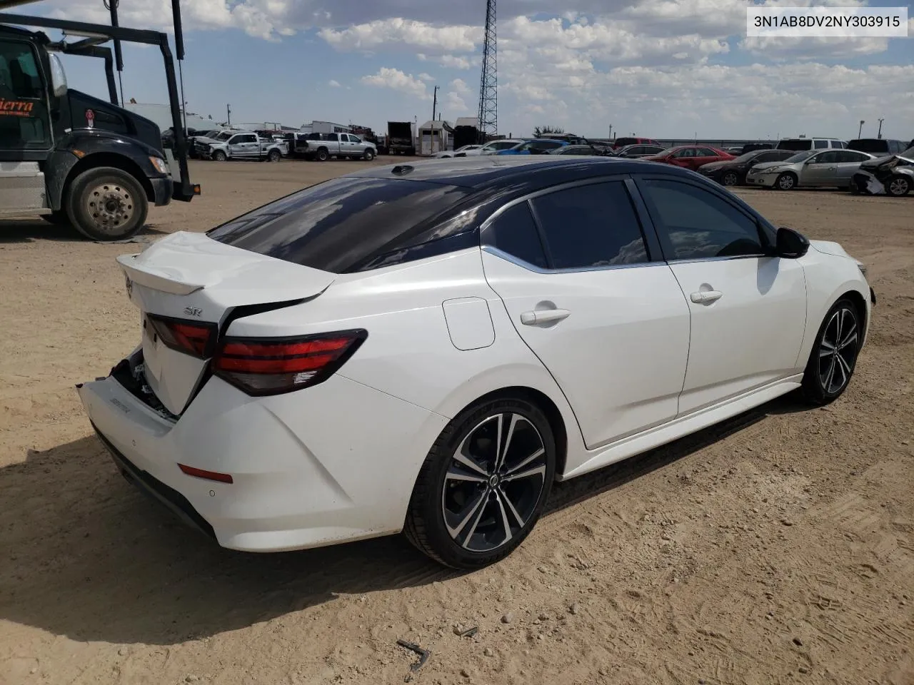 2022 Nissan Sentra Sr VIN: 3N1AB8DV2NY303915 Lot: 71484954