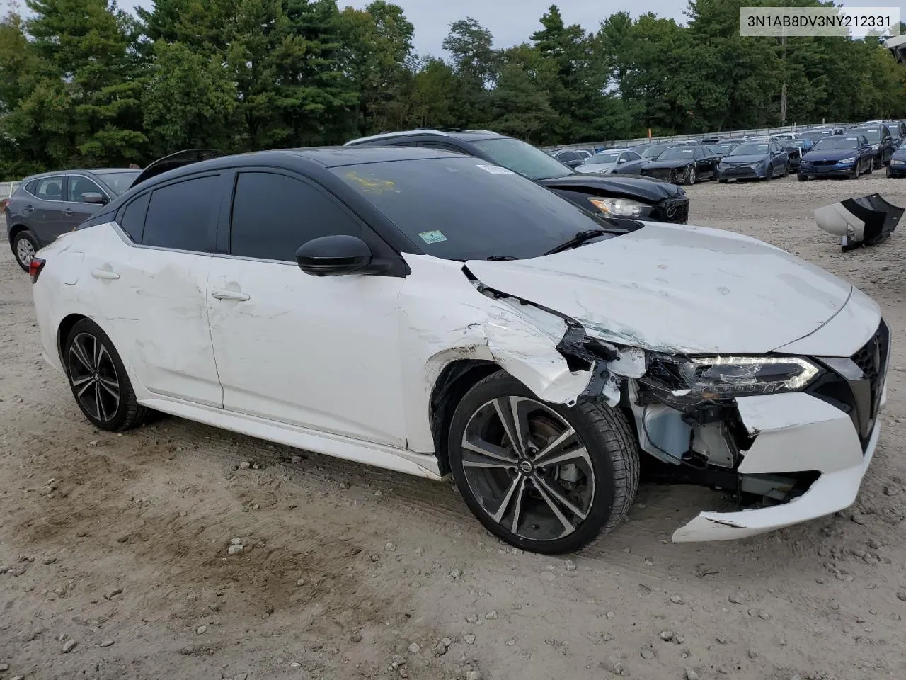 2022 Nissan Sentra Sr VIN: 3N1AB8DV3NY212331 Lot: 72361294