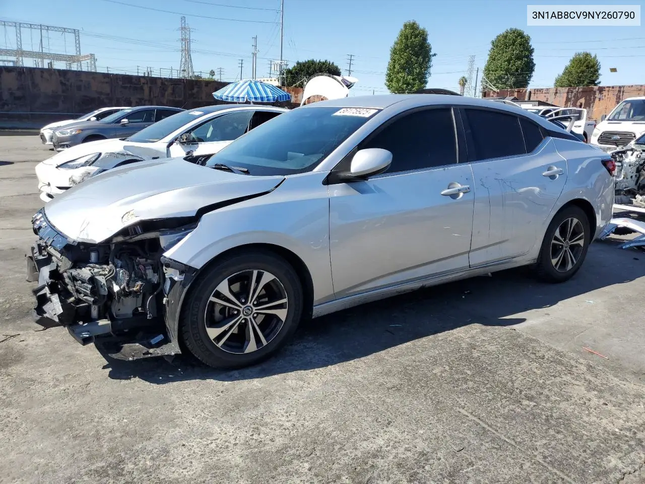 3N1AB8CV9NY260790 2022 Nissan Sentra Sv