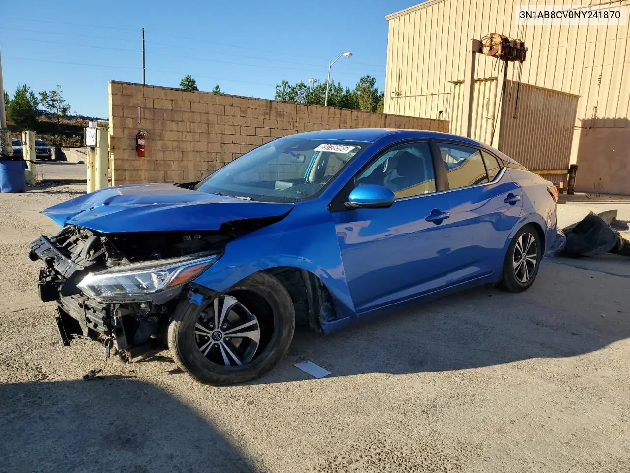 3N1AB8CV0NY241870 2022 Nissan Sentra Sv