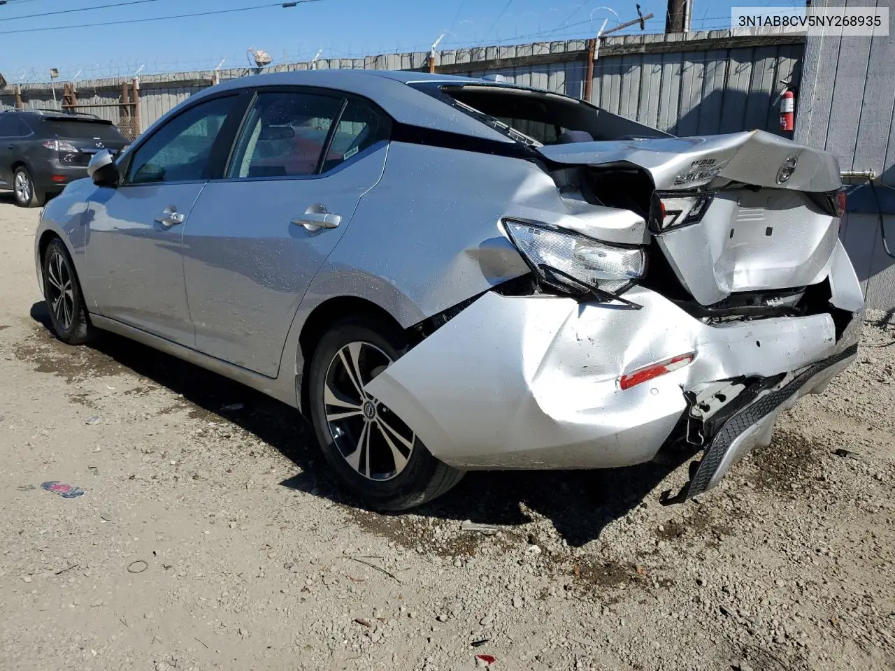 3N1AB8CV5NY268935 2022 Nissan Sentra Sv
