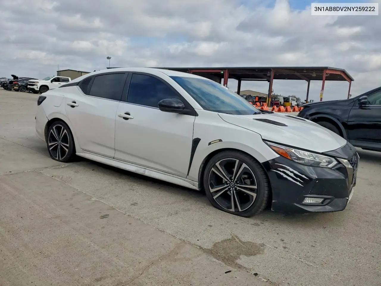 3N1AB8DV2NY259222 2022 Nissan Sentra Sr