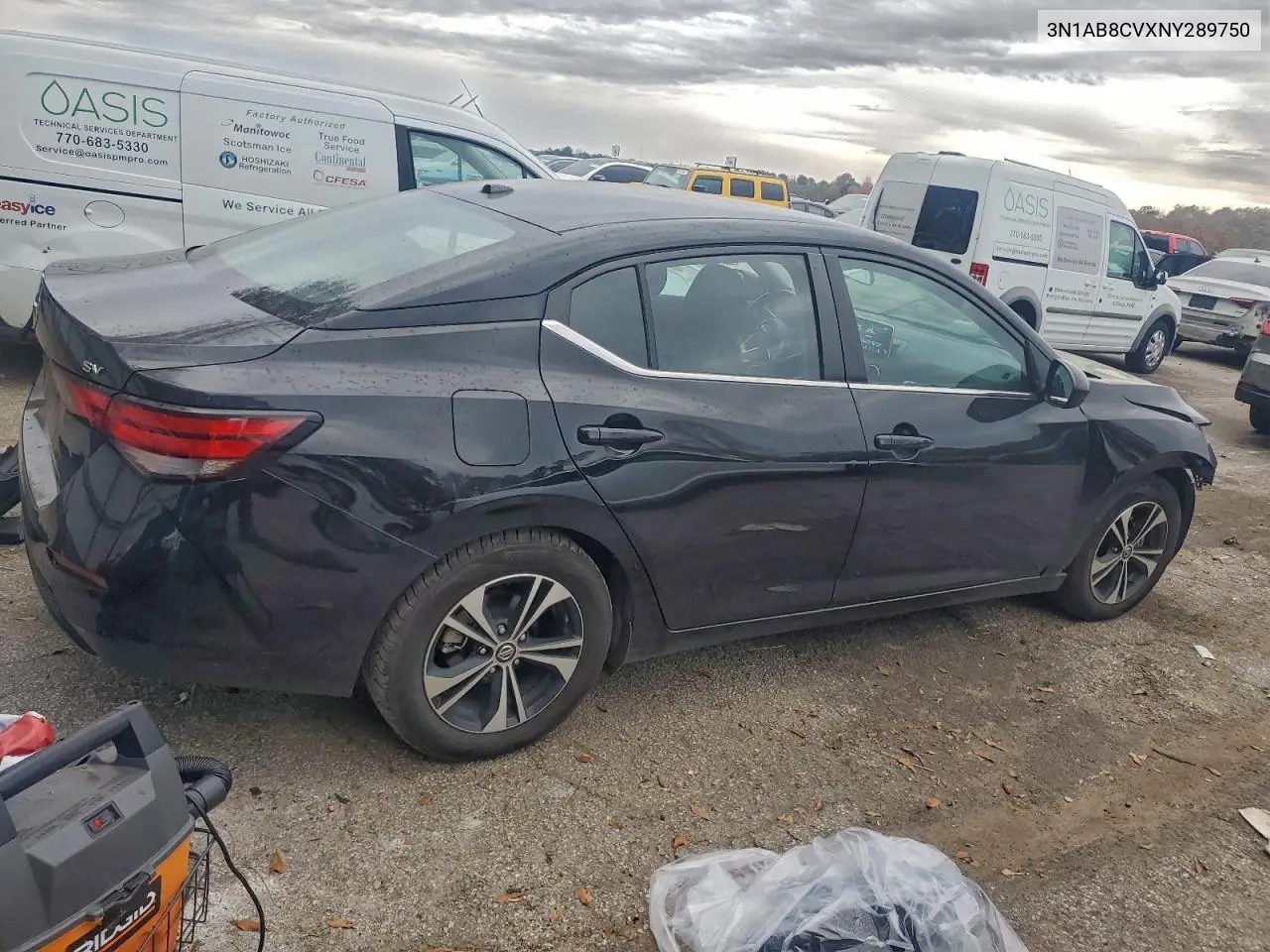 3N1AB8CVXNY289750 2022 Nissan Sentra Sv
