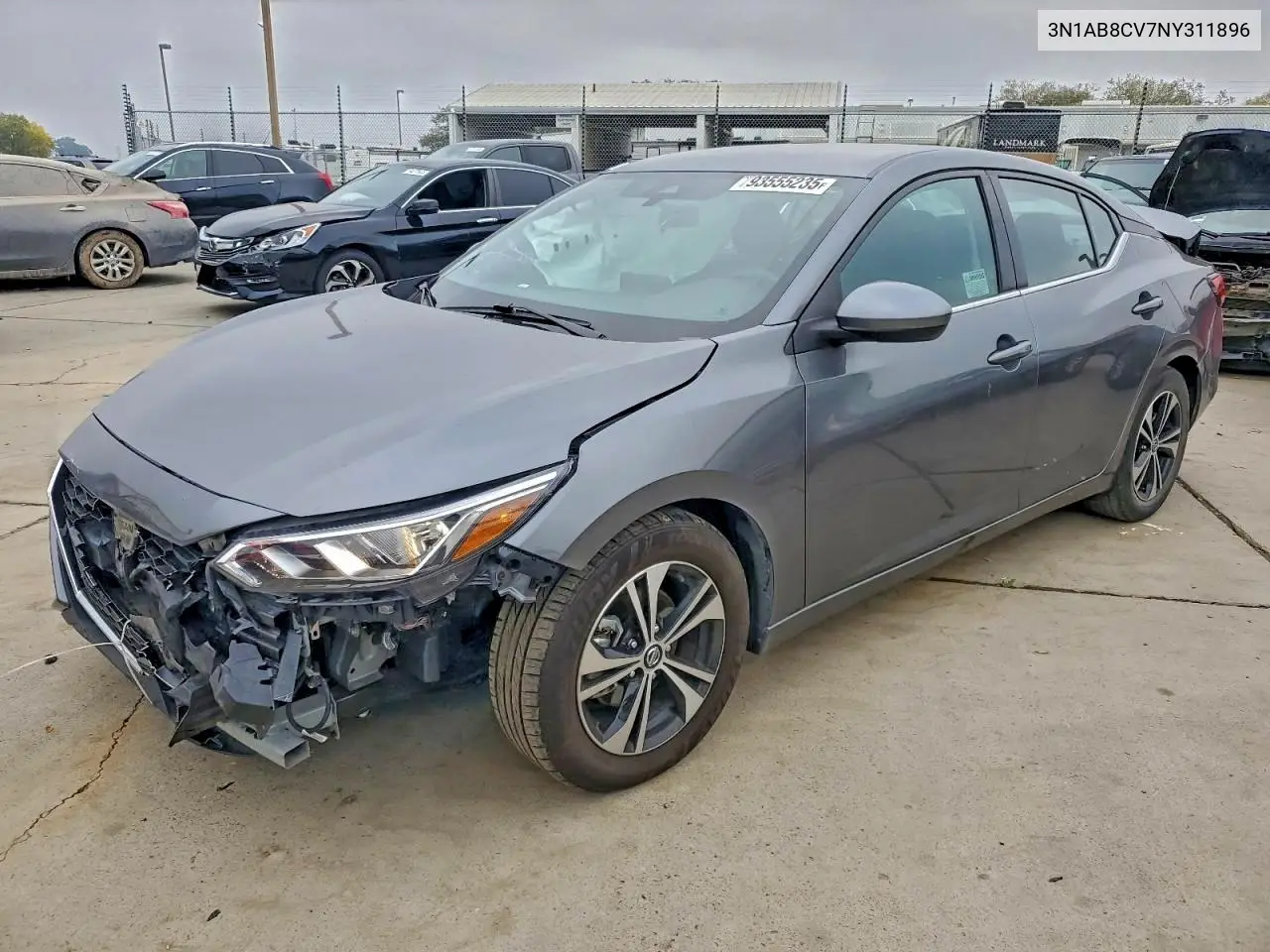 3N1AB8CV7NY311896 2022 Nissan Sentra Sv