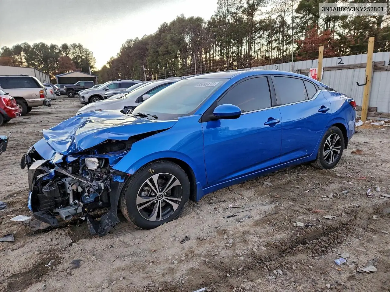 3N1AB8CV3NY252801 2022 Nissan Sentra Sv