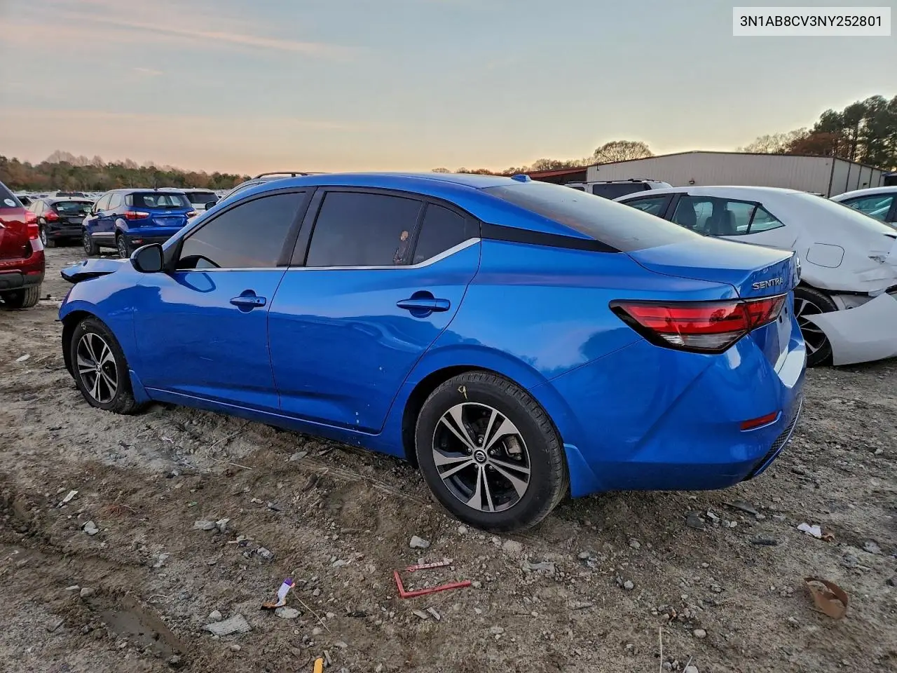 3N1AB8CV3NY252801 2022 Nissan Sentra Sv