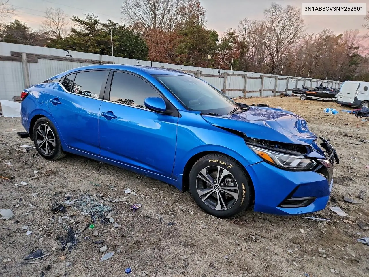 3N1AB8CV3NY252801 2022 Nissan Sentra Sv