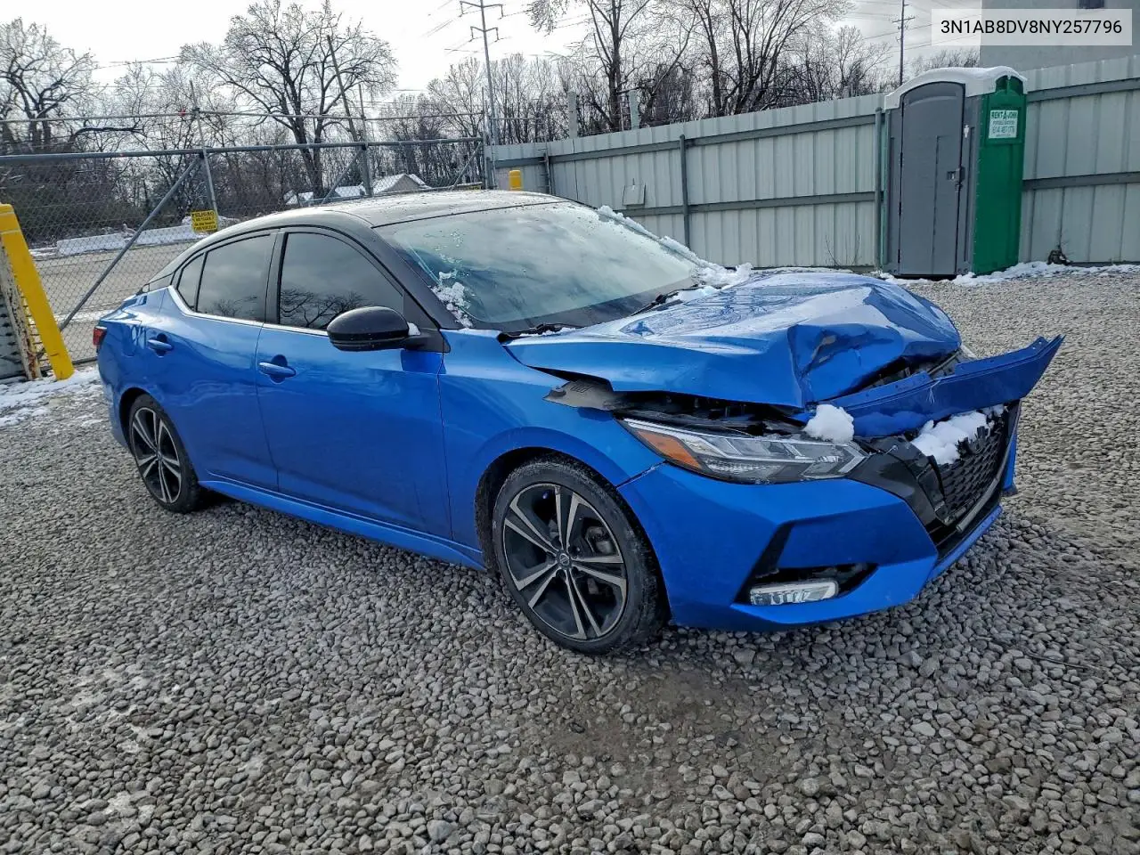 3N1AB8DV8NY257796 2022 Nissan Sentra Sr