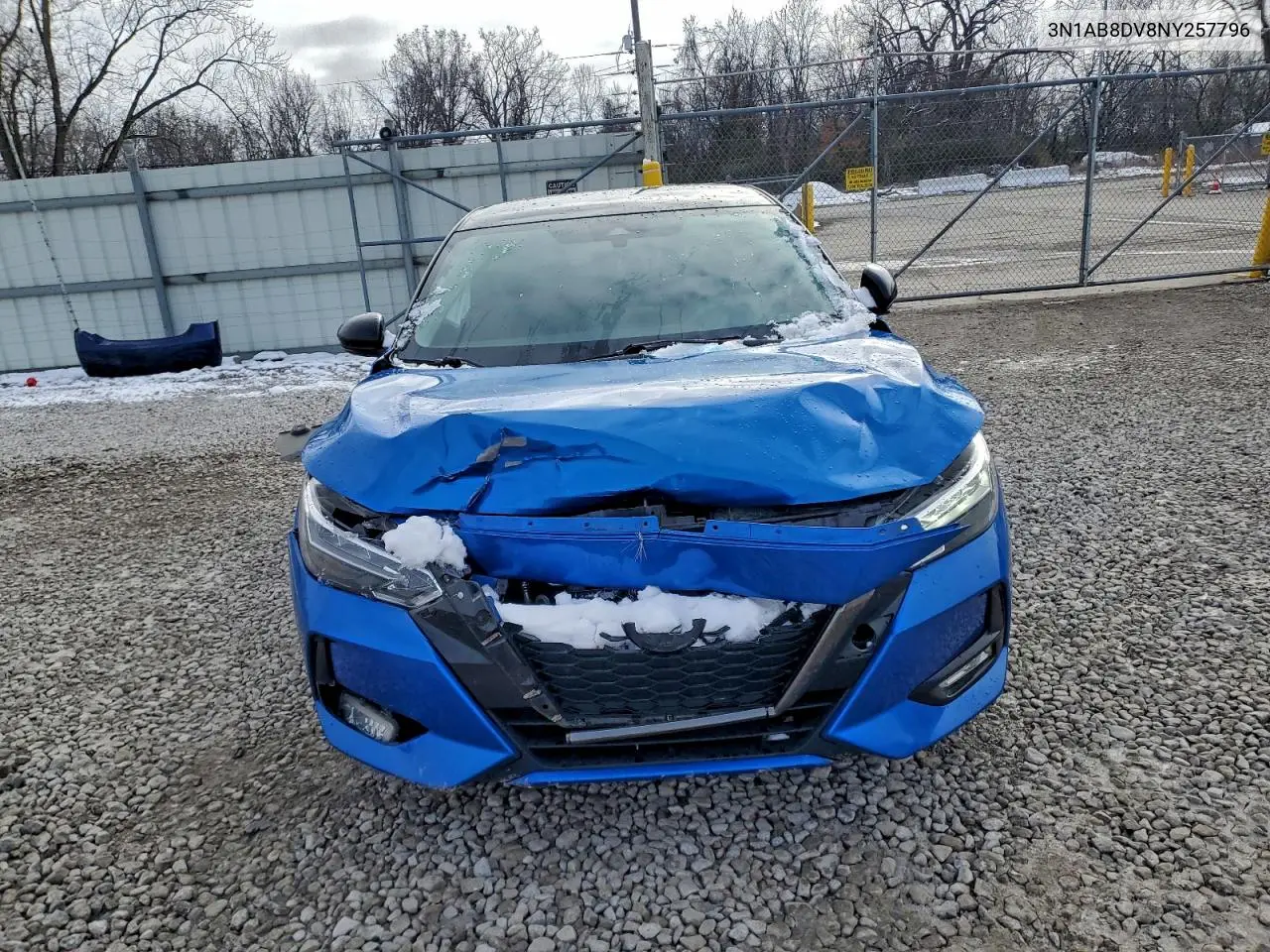 3N1AB8DV8NY257796 2022 Nissan Sentra Sr