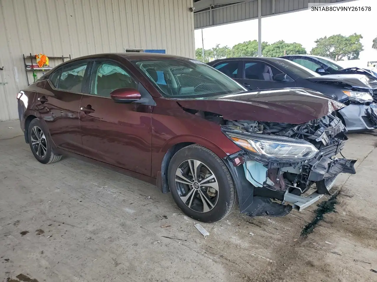 3N1AB8CV9NY261678 2022 Nissan Sentra Sv