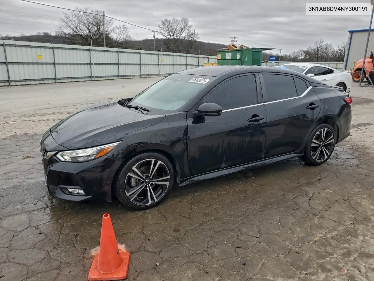 3N1AB8DV4NY300191 2022 Nissan Sentra Sr