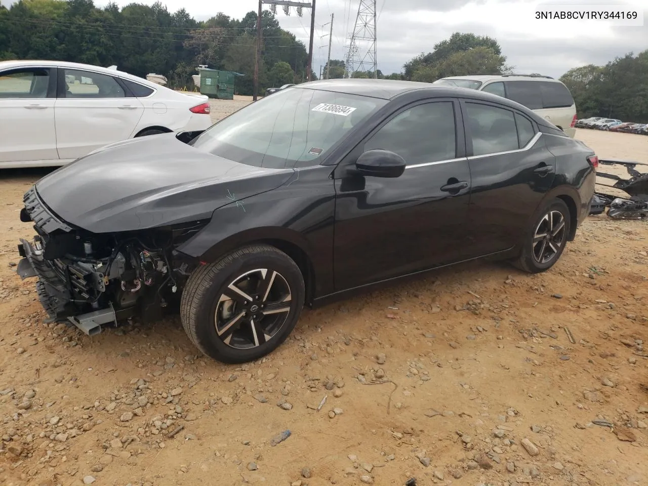 2024 Nissan Sentra Sv VIN: 3N1AB8CV1RY344169 Lot: 71386694