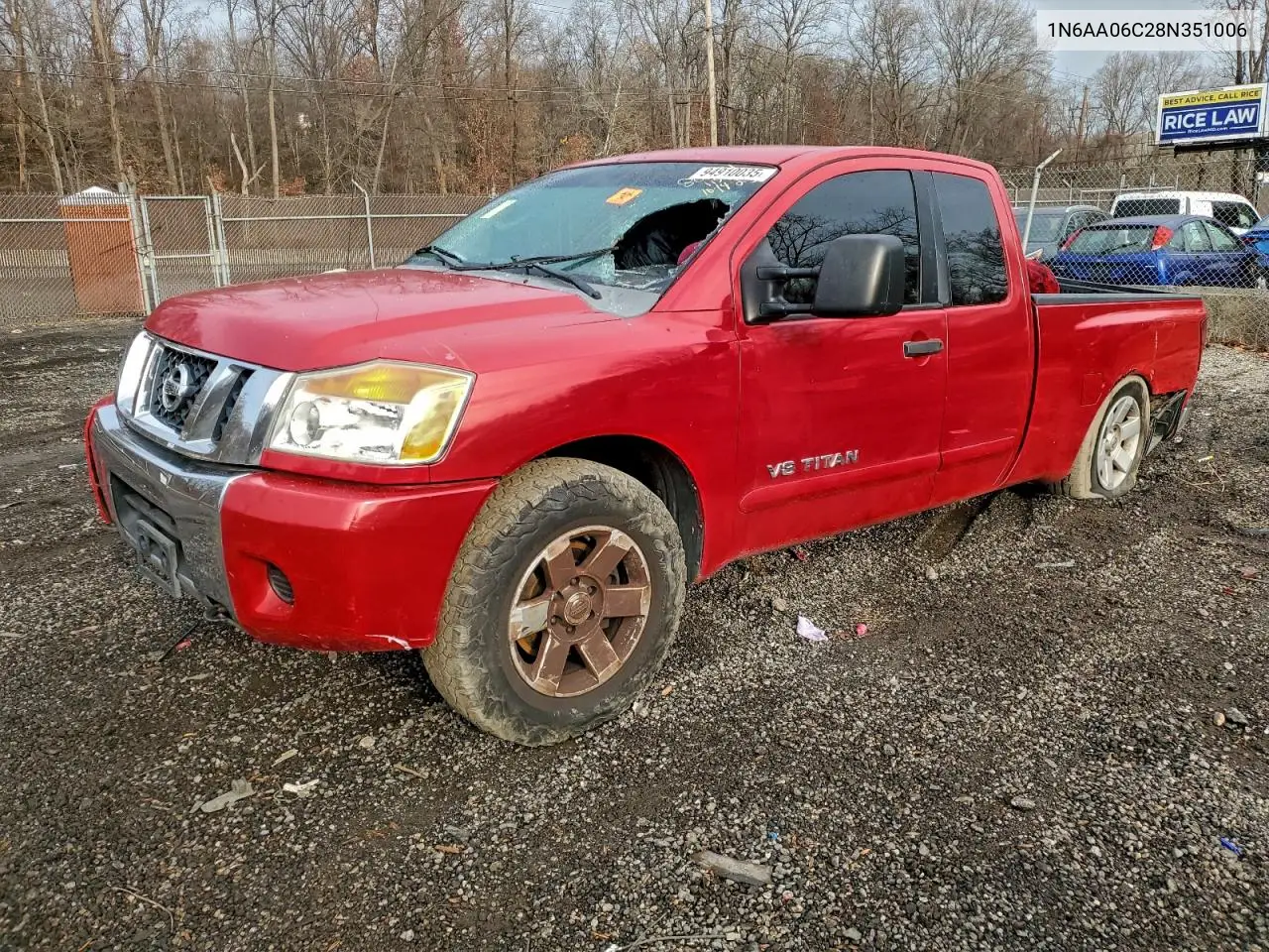1N6AA06C28N351006 2008 Nissan Titan Xe