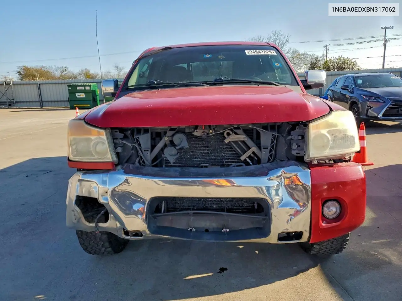 1N6BA0EDXBN317062 2011 Nissan Titan S