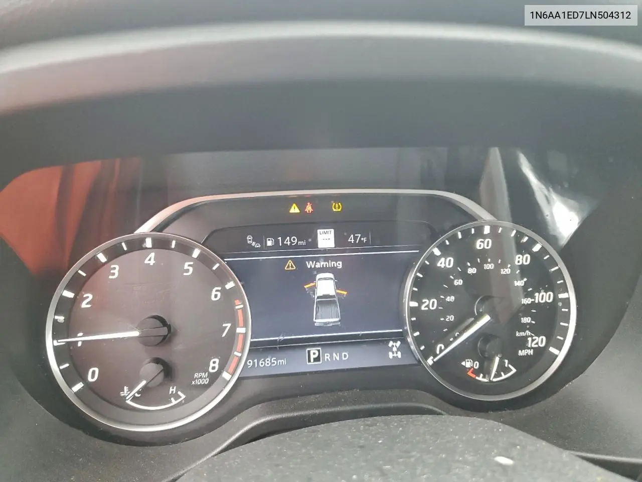 1N6AA1ED7LN504312 2020 Nissan Titan Sv