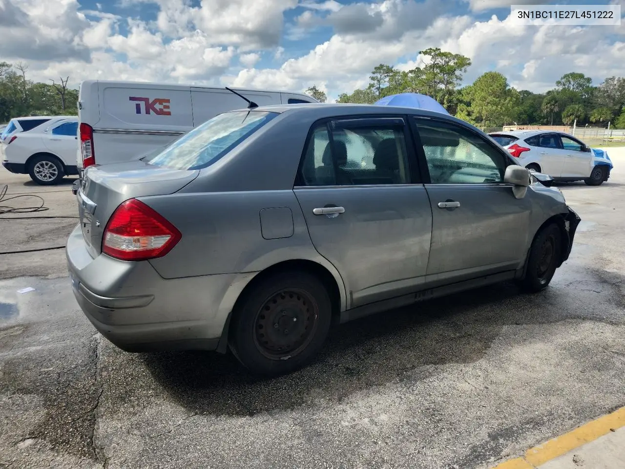 3N1BC11E27L451222 2007 Nissan Versa S
