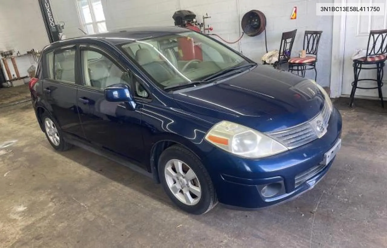 2008 Nissan Versa S VIN: 3N1BC13E58L411750 Lot: 72547354