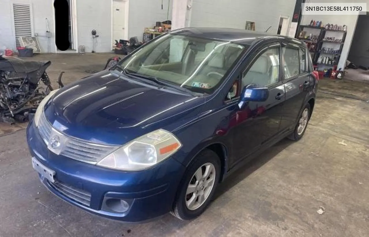 2008 Nissan Versa S VIN: 3N1BC13E58L411750 Lot: 72547354