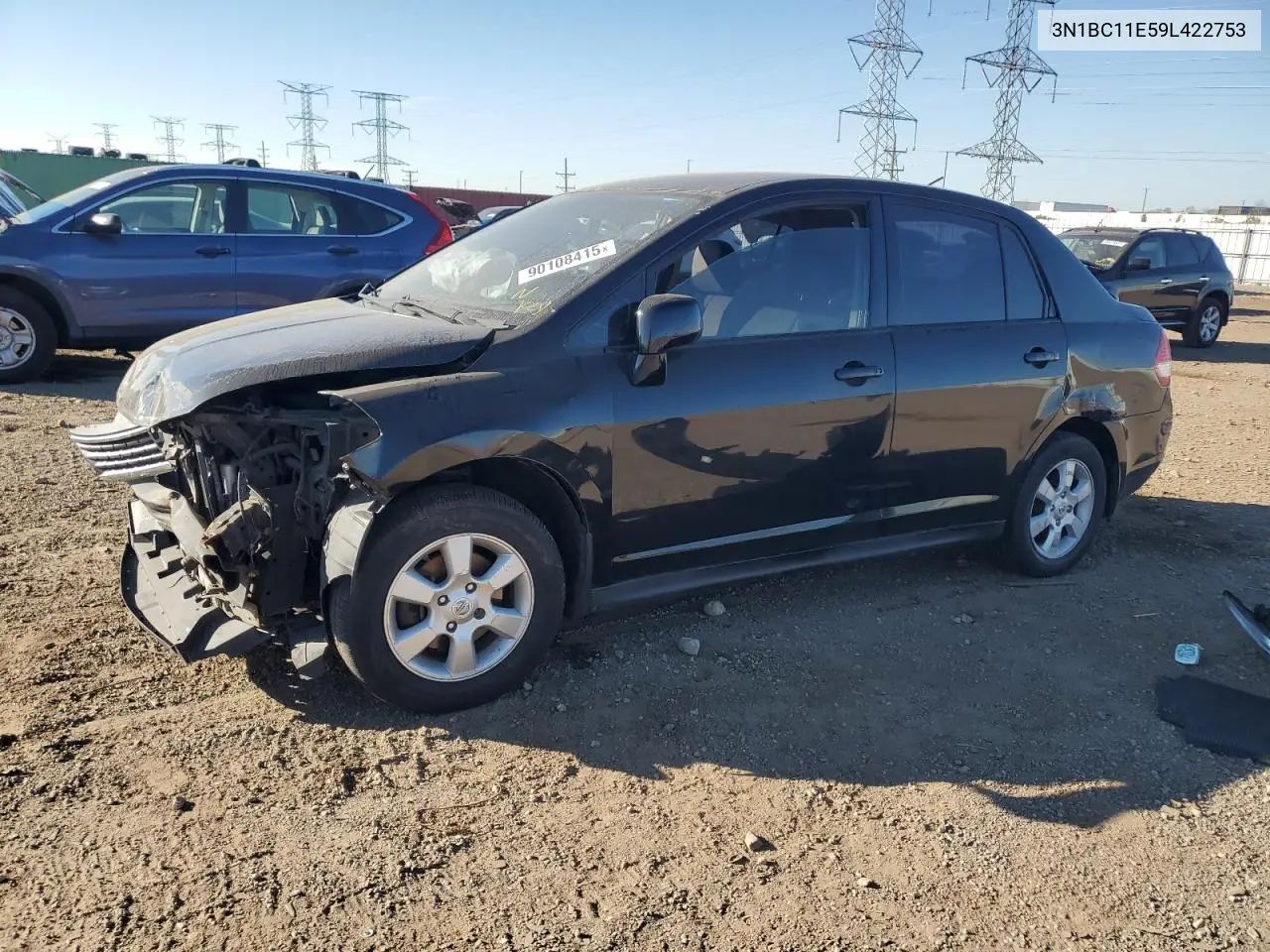 3N1BC11E59L422753 2009 Nissan Versa S