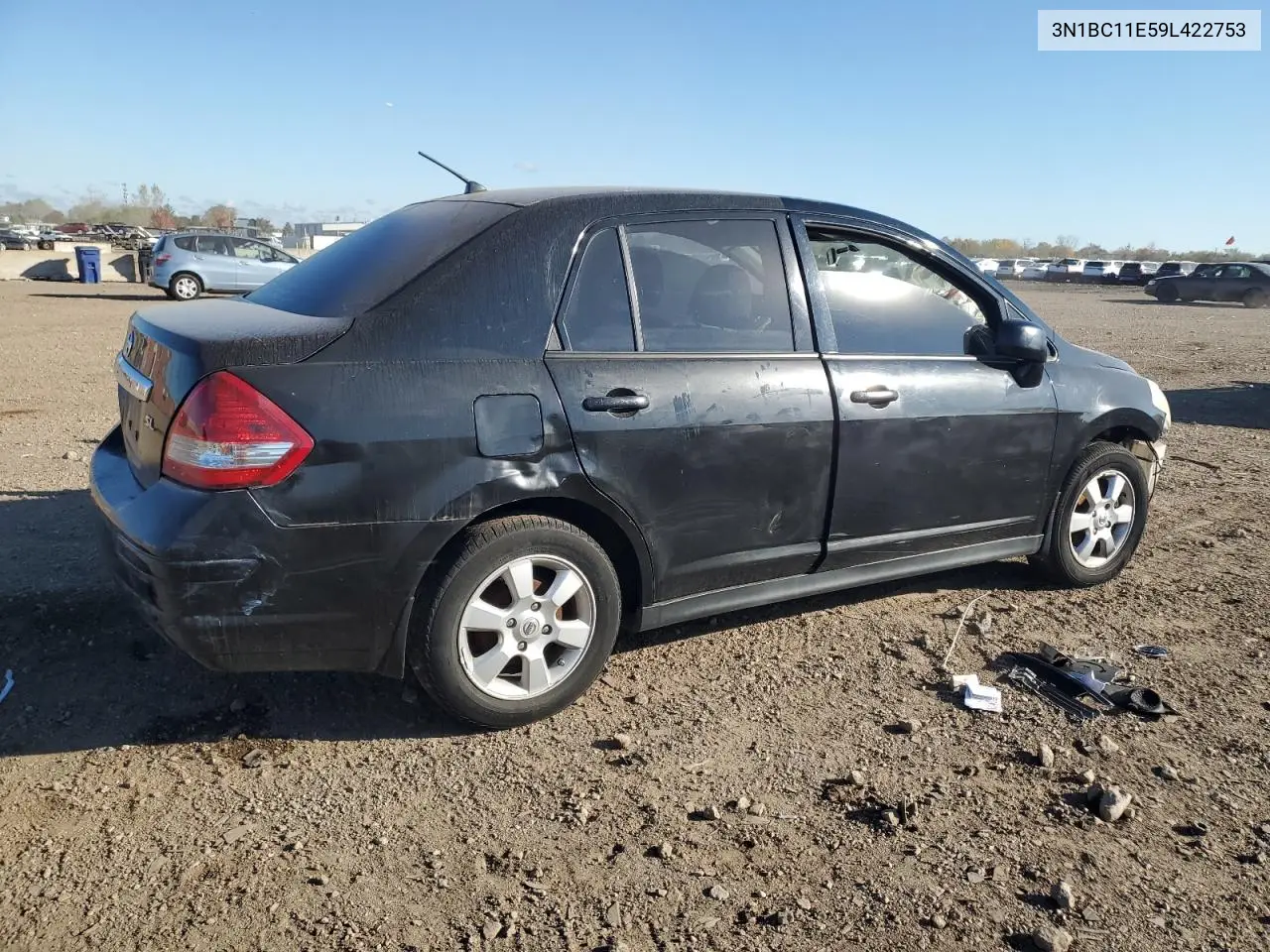 3N1BC11E59L422753 2009 Nissan Versa S