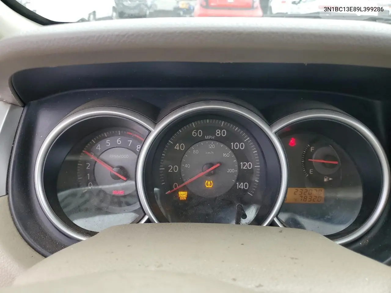 3N1BC13E89L399286 2009 Niss Versa S